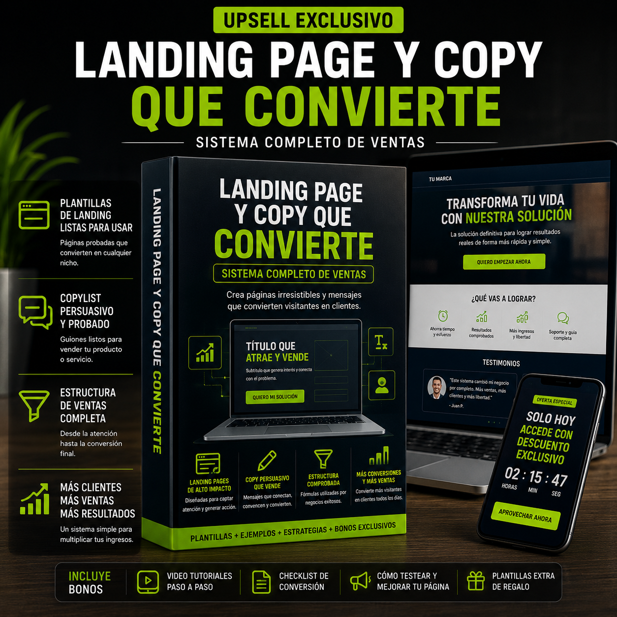 Landing Page y Copy que Convierte: Sistema Completo de Ventas.